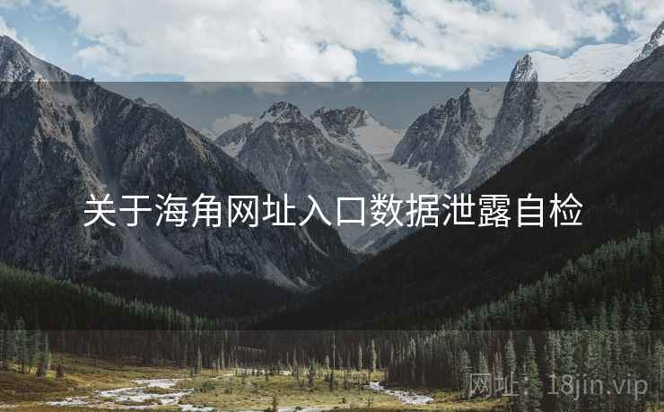 关于海角网址入口数据泄露自检  第2张