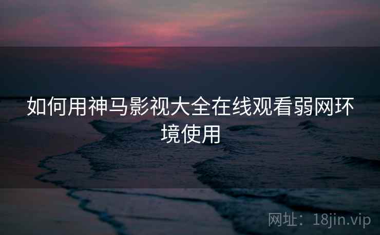 如何用神马影视大全在线观看弱网环境使用  第2张