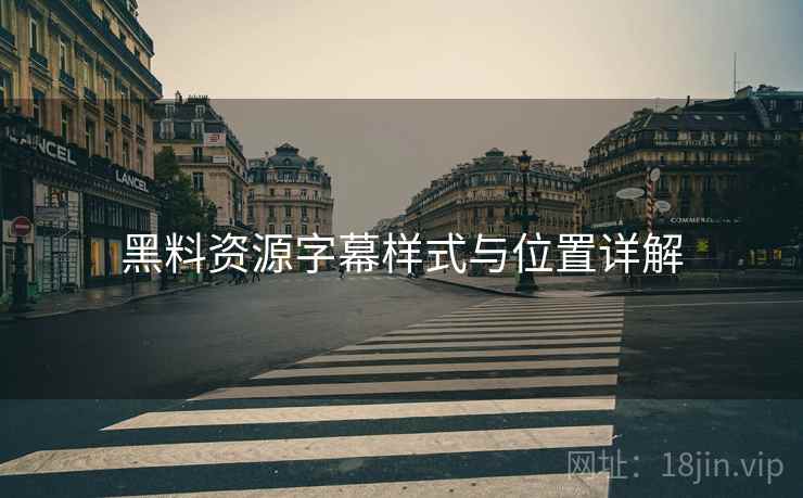 黑料资源字幕样式与位置详解  第1张