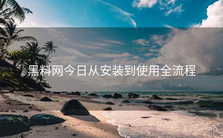 黑料网今日从安装到使用全流程  第2张